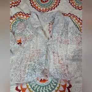 Stunning Sheer White Floral Jacket